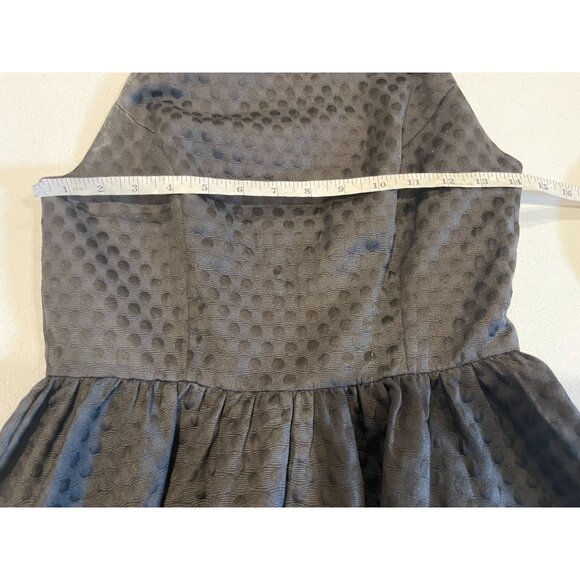Soprano Women Fit & Flare Dress Black Dot Open Bow Back Side Zip Tule Size Small - Picture 4 of 7